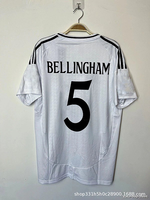 Real Madrid Classic Bellingham #5 soccer jersey White Real Madrid for Daily Styling