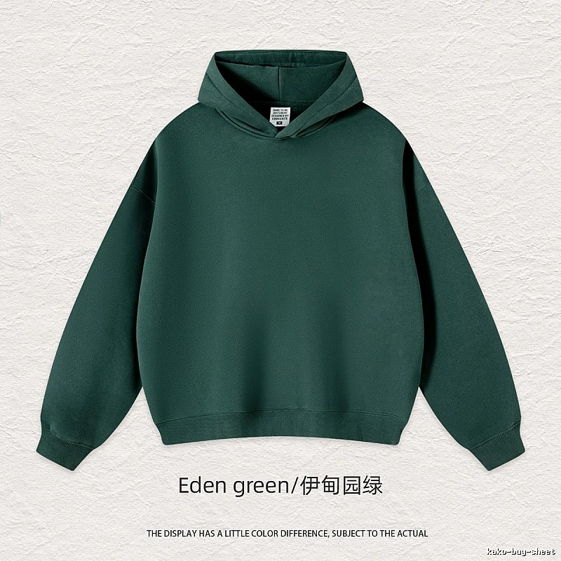 Relaxed Blank pullover hoodie Black Minimal A with Designer-Inspired Detail