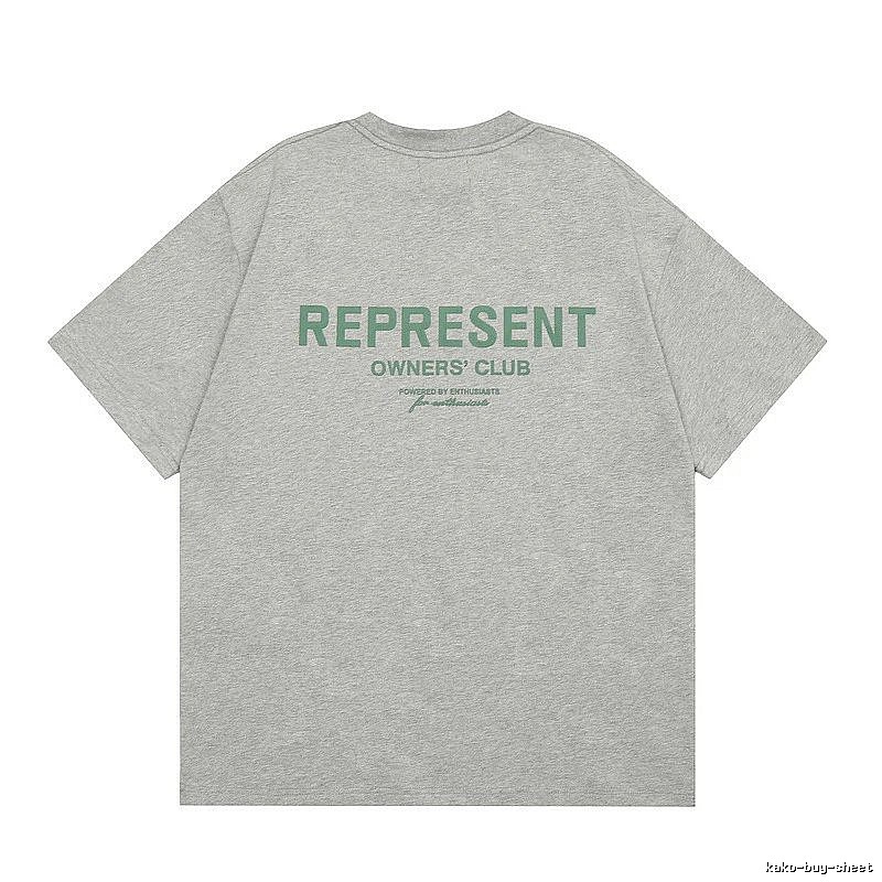 Represent Gray Style 801 Owners Club T-Shirt Casual Layering Logo