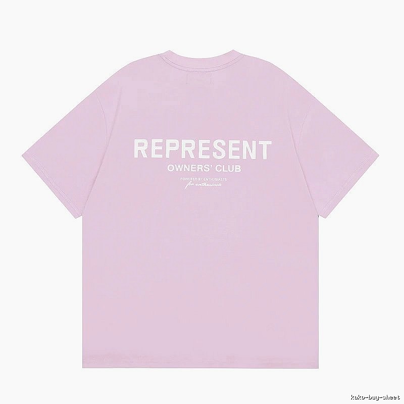 Represent Pink Style 801 Owners Club T-Shirt Relaxed Styling Logo