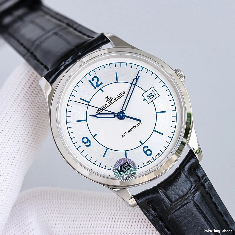 Silver And White Jaeger-LeCoultre Automatic Dress Watch for smart-casual