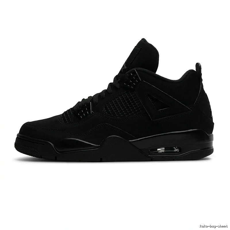Simple-style black shoes of Jordan 4
