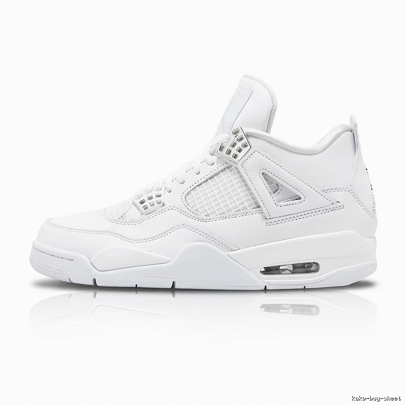 Simple style white shoes of Jordan 4th generation
