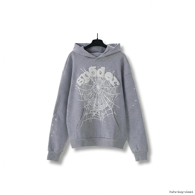 Sp5der Spider Web Print Grey Sweatshirt