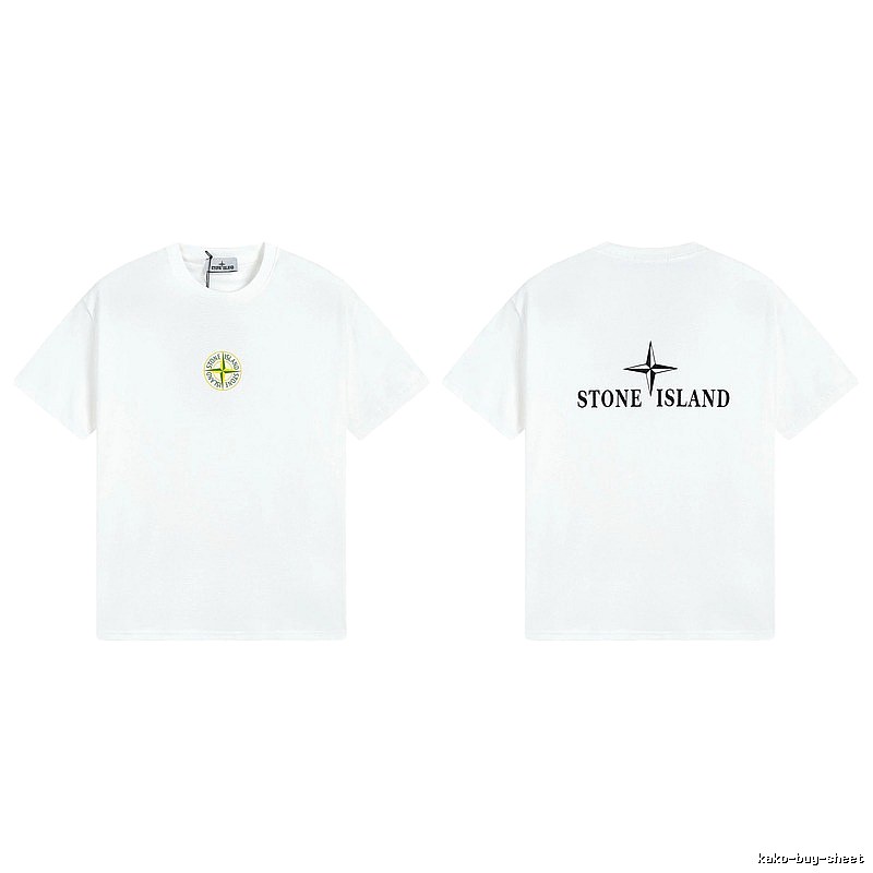 Stone Island Compass Series Street Style White T-Shirt