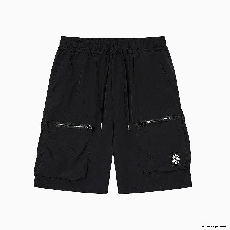 Stone Island Technical Workwear Style Black Shorts