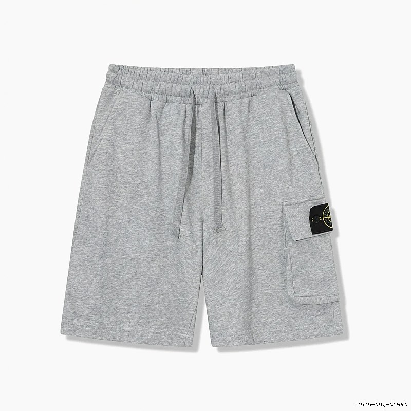 Stone Island workwear style grey shorts