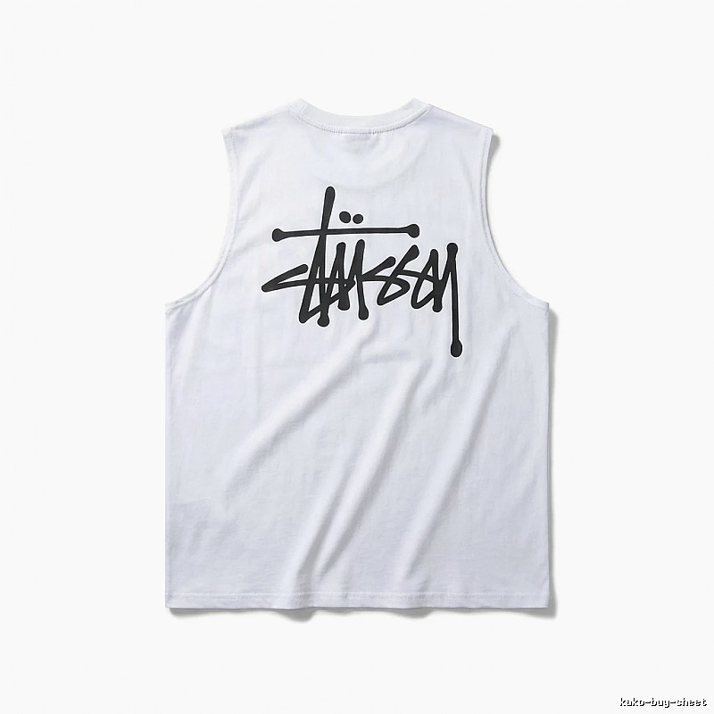 Stussy basic simple white vest