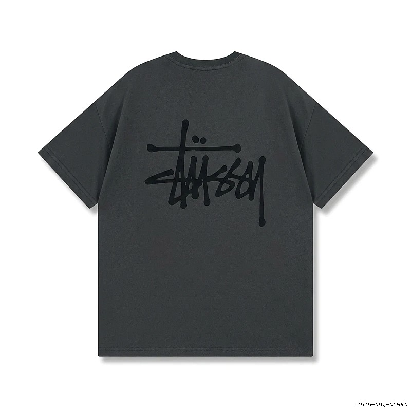 Stussy basic street style gray T-shirt