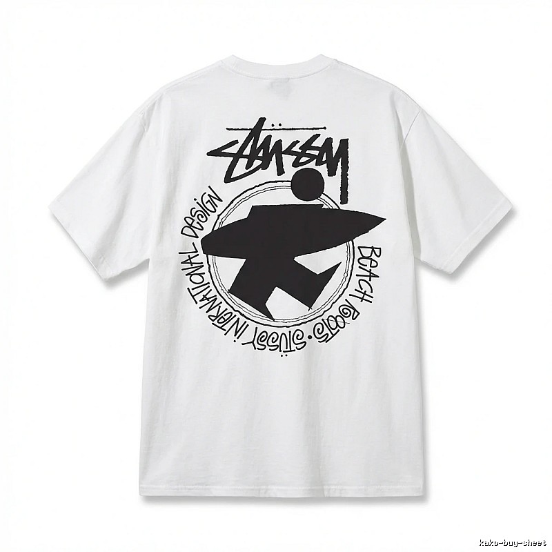 Stussy beach style white T-shirt