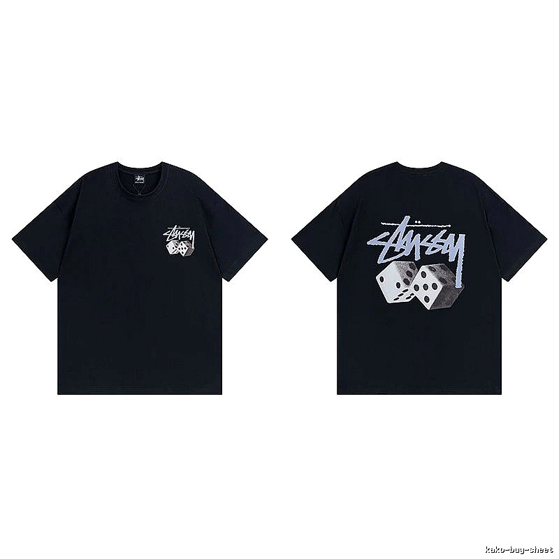 Stussy Black Spider Graphic T-Shirt Layered Outfit Logo
