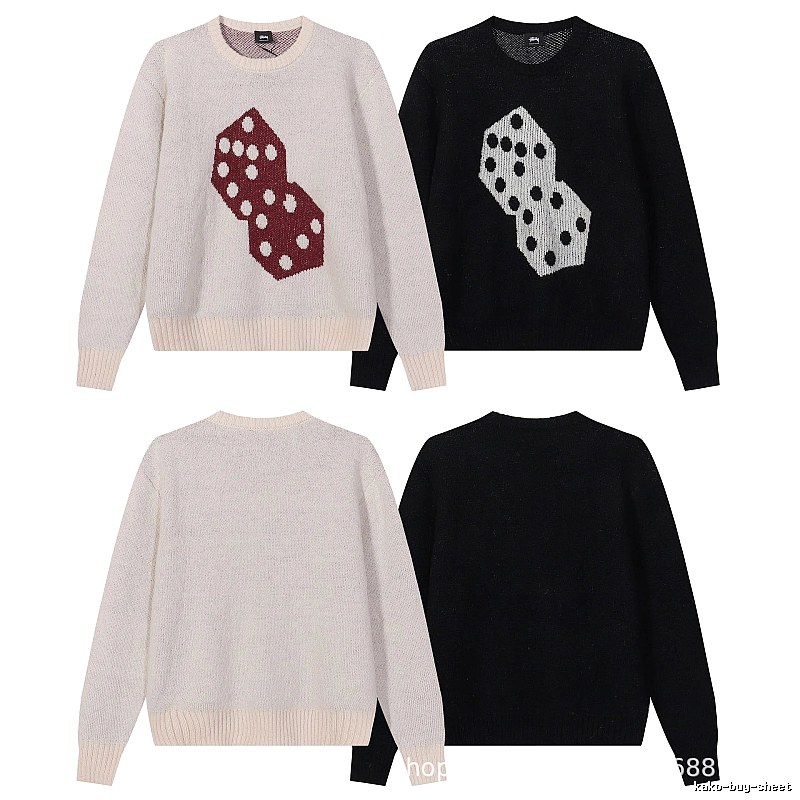 Stussy Black Swirl Graphic SweatShirt Logo Detail