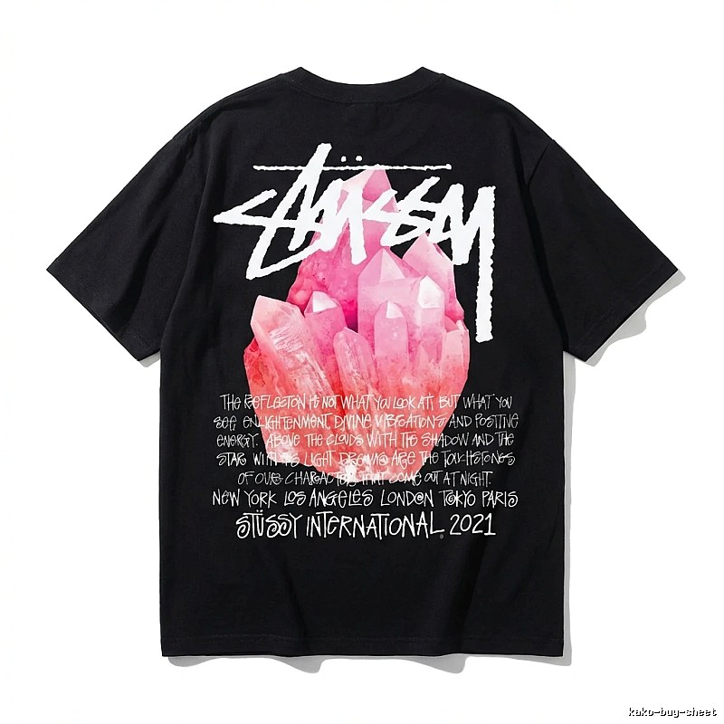 Stussy Crystal Print Style Black T-shirt