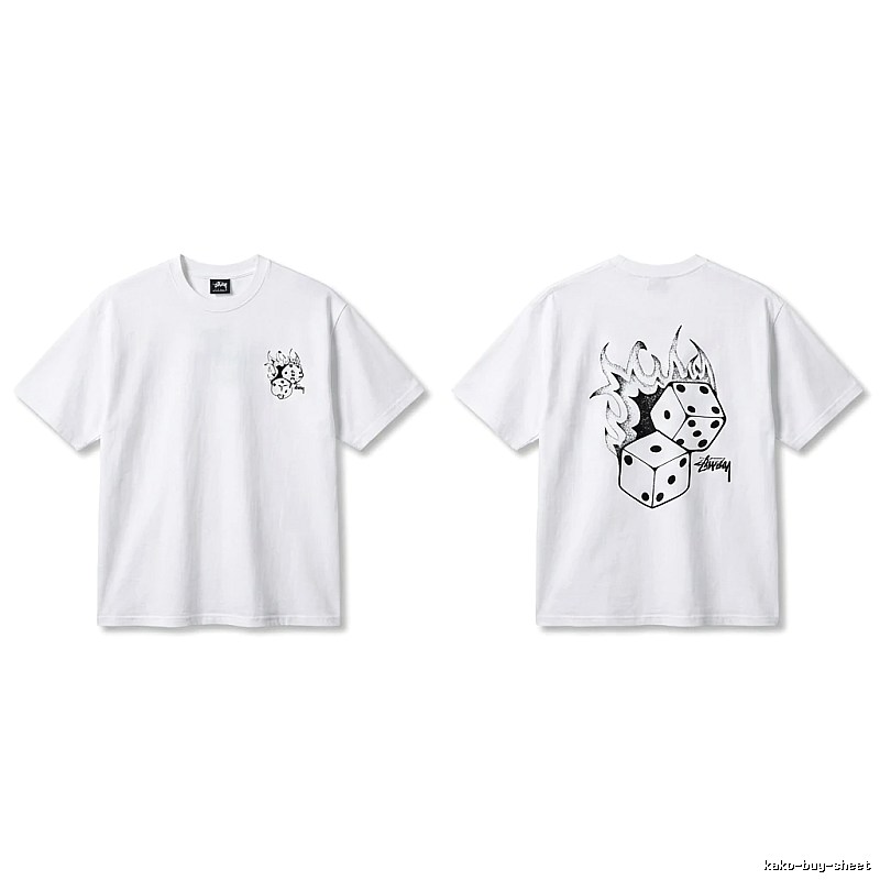 Stussy Dice Print Style White T-shirt