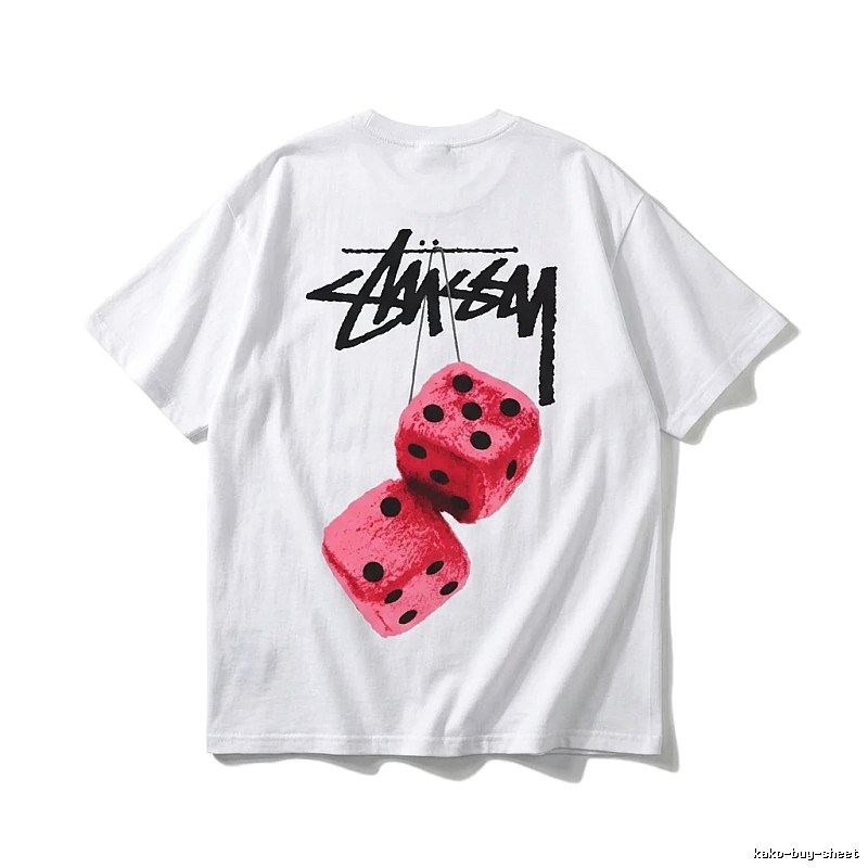Stussy Dice Print White T-Shirt