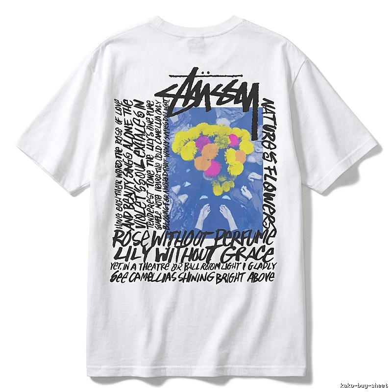 Stussy graffiti-style white T-shirt