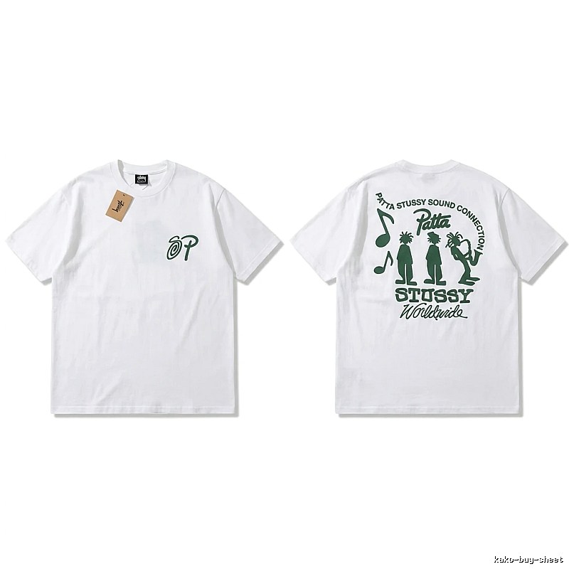Stussy Music Print White T-shirt