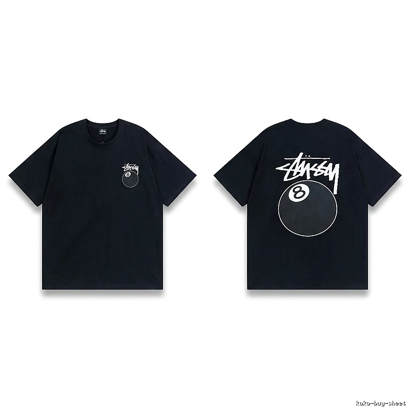 Stussy No.8 Ball Style Black T-shirt