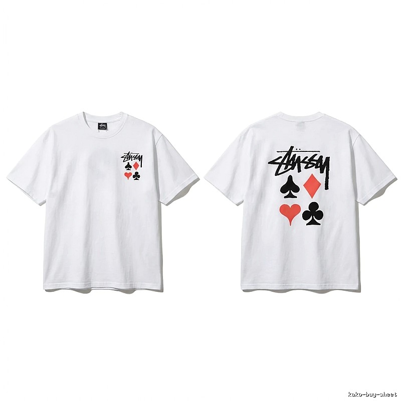 Stussy Playing Card Style White T-Shirt