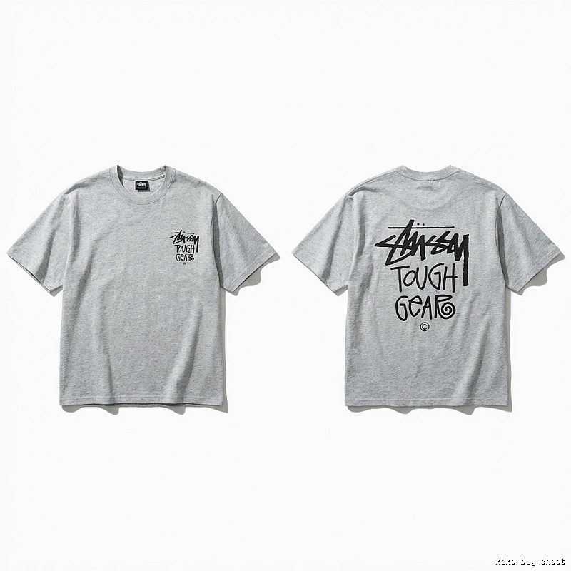 Stussy Tough Gear series grey T-shirt