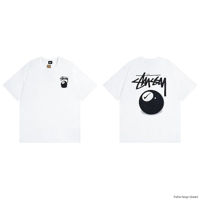 Stussy White Spider Graphic T-Shirt Statement Graphic Logo