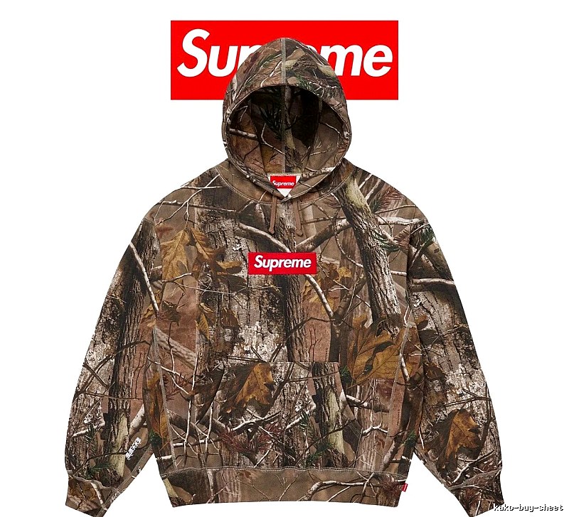 Supreme Camo Hooded Sweatshirt with Red Hoodie for Cold Weather