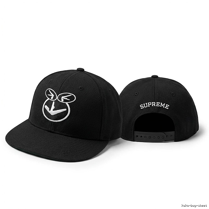 Supreme cartoon-style black hat