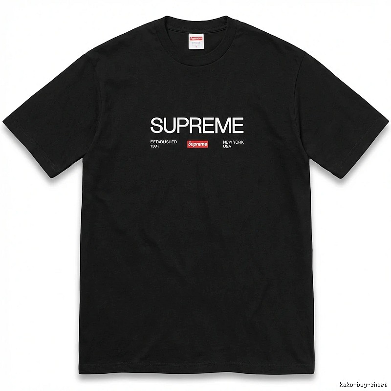 Supreme classic black T-shirt
