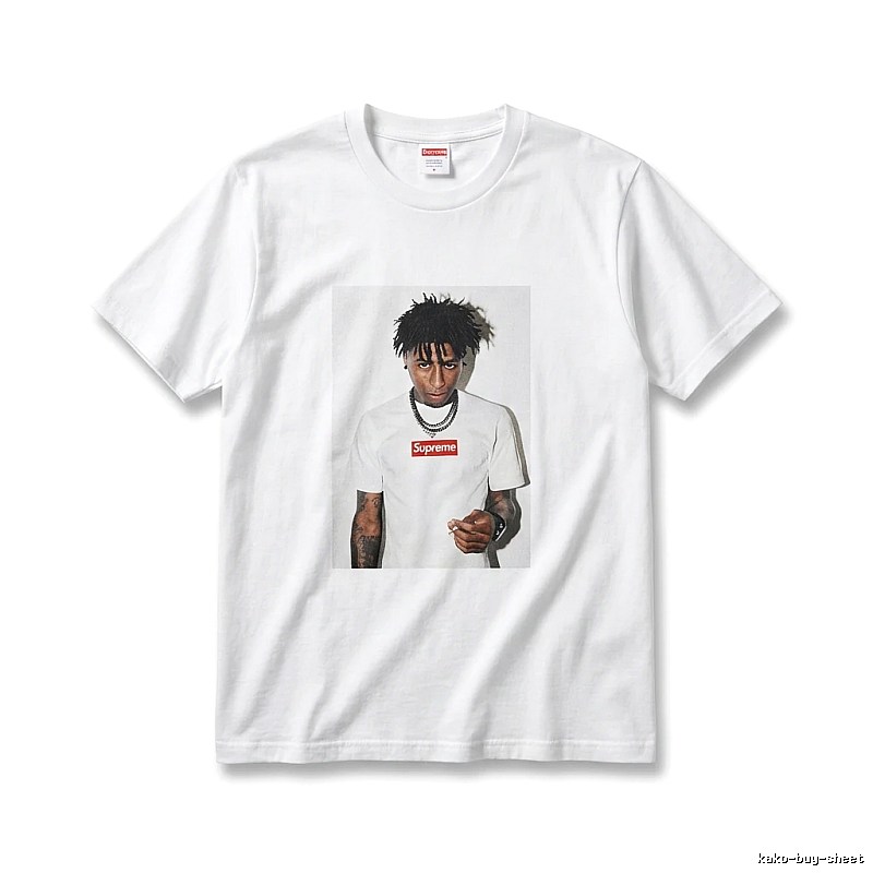 Supreme Portrait Print Style White T-shirt