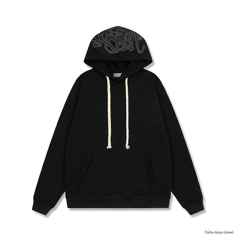 SynaWorld graffiti-style black hoodie