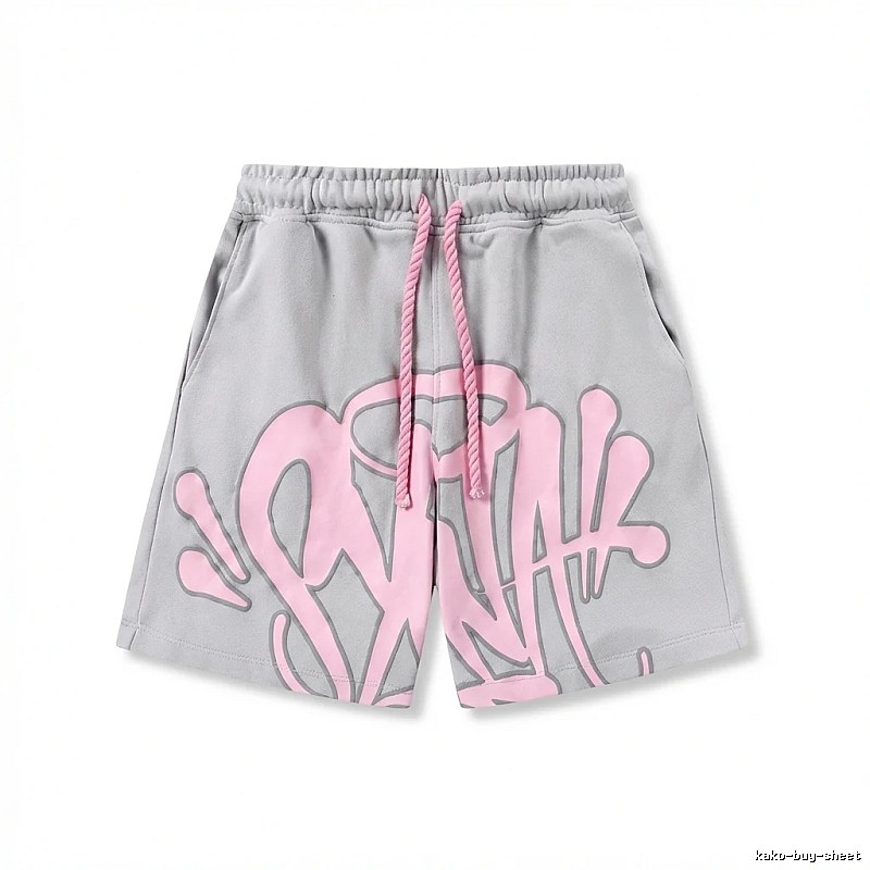 SynaWorld Graffiti-style Gray Shorts
