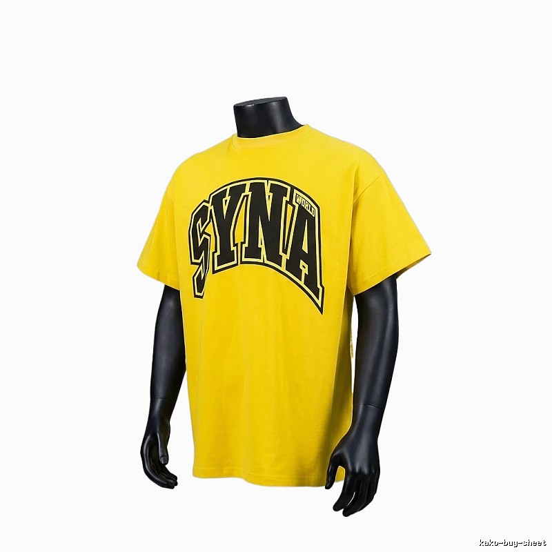 SynaWorld Yellow Trendy Brand T-shirt