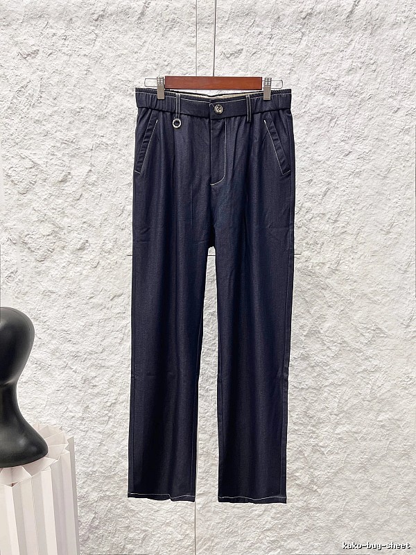 Tailored Straight Trousers - pressed-looking front and clean waistband for weekend