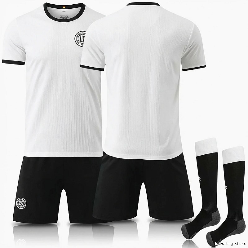 The classic black-and-white football jersey of the German national team.
