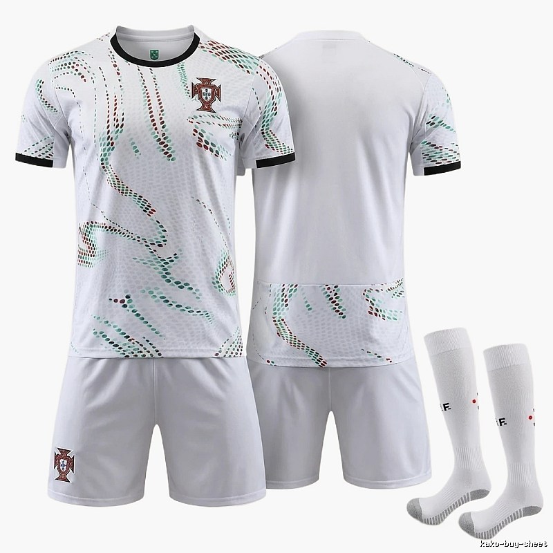The trendy white of the Portuguese team uniform.