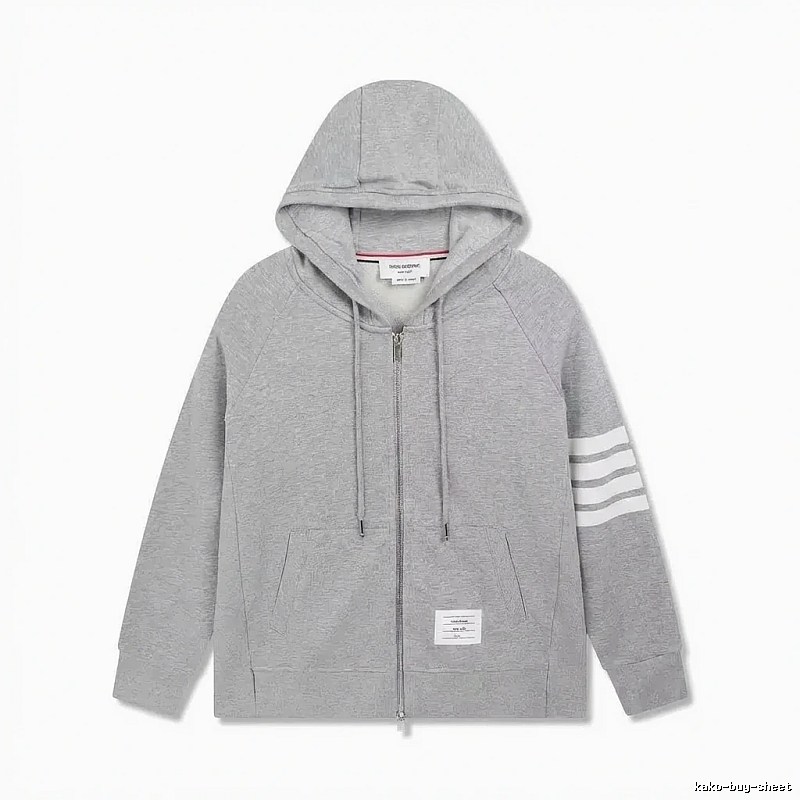 Thom Browne's classic grey hoodie