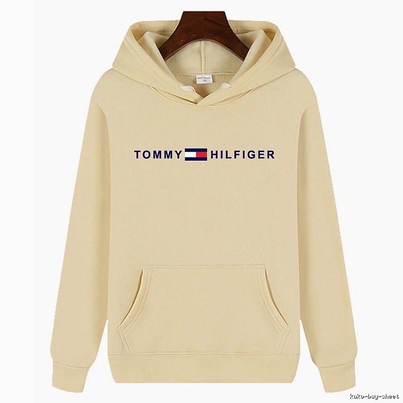 Tommy Hilfiger Patterned Logo hoodie White Tommy Hilfiger with Polished Detail