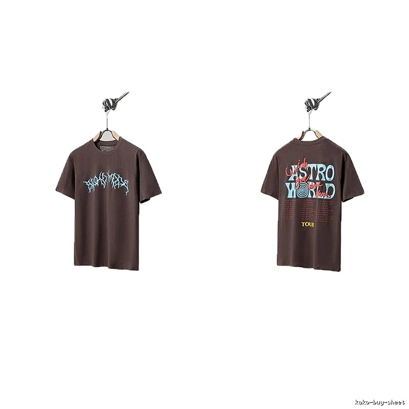 Travis Scott Astroworld Street Style Dark Brown T-Shirt
