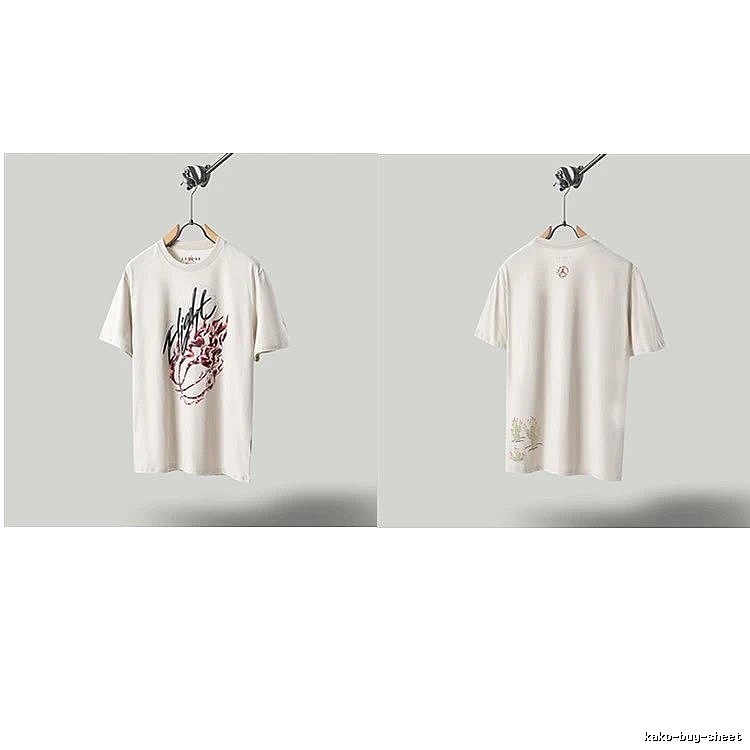 Travis Scott Cactus Co-branded Street-style Off-white T-shirt