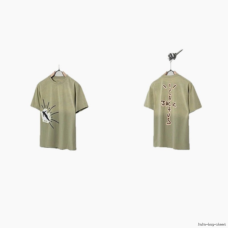 Travis Scott Cactus Jack Streetwear Khaki Green T-Shirt