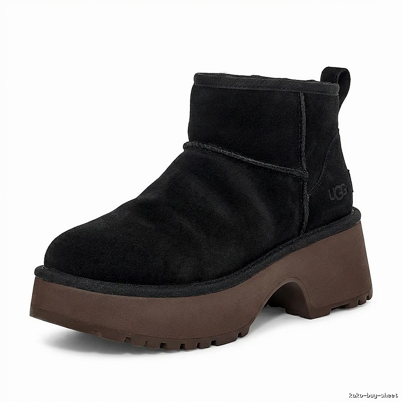 UGG thick - soled black short boots