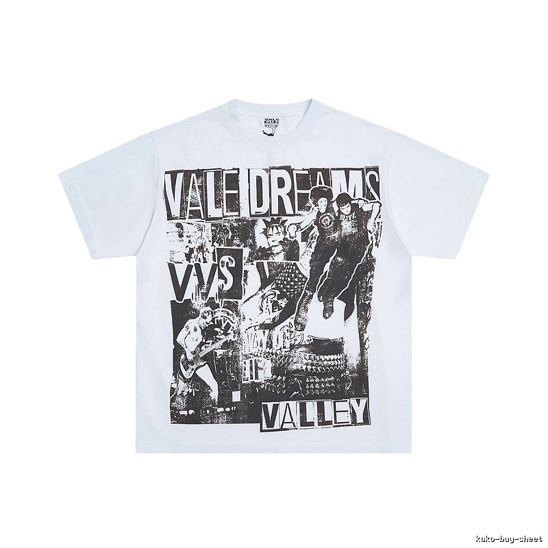 Valley Dreams Rock Style White Short-sleeve T-shirt