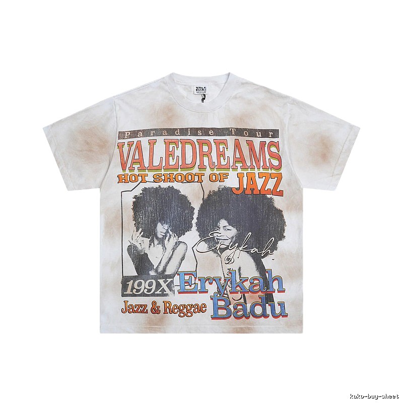 Valley Jazz Portrait Vintage Style Tie-dye T-shirt