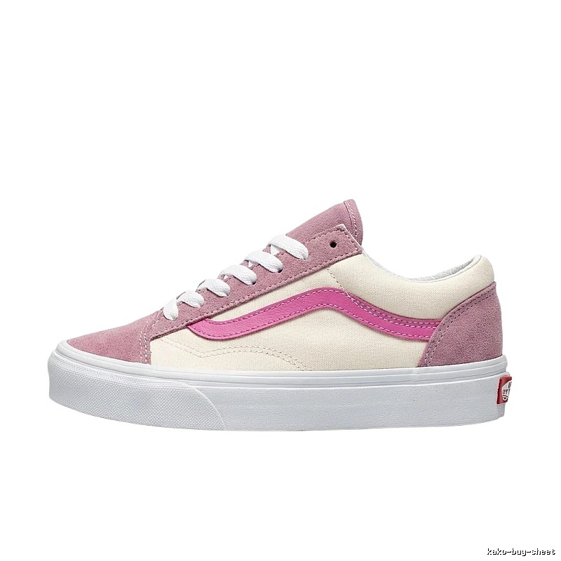 Vans canvas shoes in a pink and white casual style