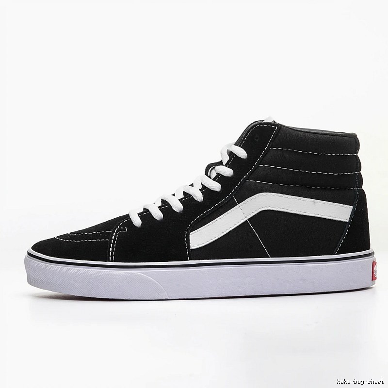 Vans classic black and white high-top shoes