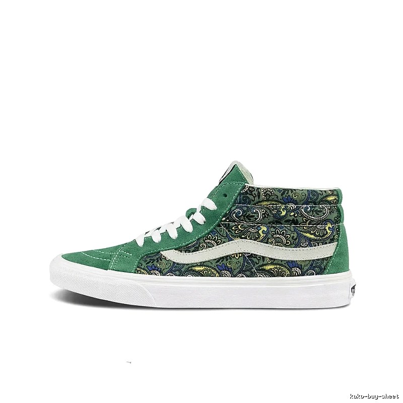 Vans high-top retro-style green shoes