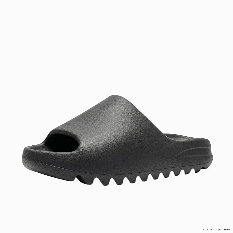 Yeezy matte black slippers